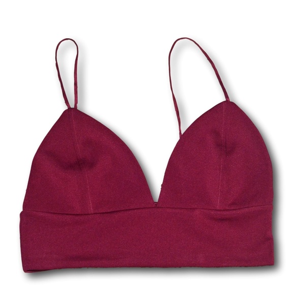 Express Tops - NWOT Burgundy Crop Top By Express Size Medium